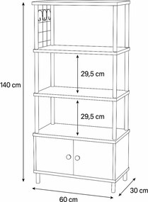 Ντουλάπι Κουζίνας Πεύκο MEGRE 60x30x140