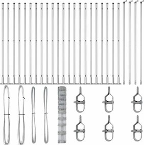 vidaXL Στύλος Περιφράξεων Γαλβανισμένο 50 x 1,2 m Ατσάλι
