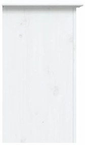 vidaXL Κομοδίνο BODO Λευκό 53 x 38,5 x 66 εκ. από Μασίφ Ξύλο Πεύκου