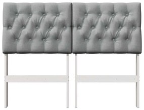 vidaXL Ταπετσαρισμένο κεφαλάρι Ανοιχτό γκρι 120 cm