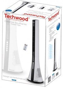 Ανεμιστήρας πύργου Techwood TVC-981T, 40W, ταλάντωση, 3 ταχύτητες, χρονοδιακόπτης, λευκό