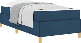 vidaXL Σκελετός Κρεβατιού με στρώμα Μπλε 100 x 200 cm ύφασμα