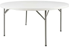 Τραπέζι Ροτοντα Λευκο Με Αναδιπλουμενα Ποδια 154X74cm