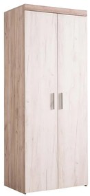 Wardrobe Arno 2K Grey Oak - White Oak 80*55*202 cm