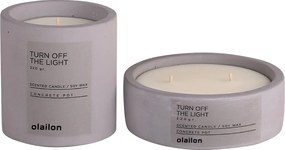 Candle Set (2 Pieces) Turn Off The Light Grey