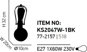 Απλίκα Τοίχου Homelighting Tuko 77-2157 Bronze
