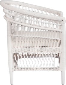 ΠΟΛΥΘΡΟΝΑ MALAWI HM9635.02 ΞΥΛΟ ΜΑΟΝΙ ΜΕ RATTAN ΛΕΥΚΟ--Β'ΔΙΑΛΟΓΗΣ 80x70x86Υεκ.