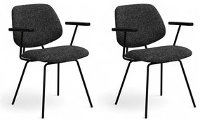 Sofia Dining Chair with Armrests Black