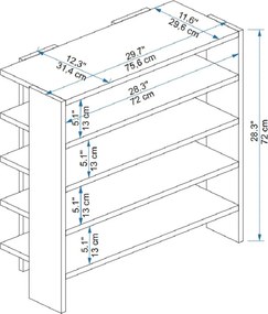 Shoe Cabinet Sargel - Atlantic Pine Atlantic Pine