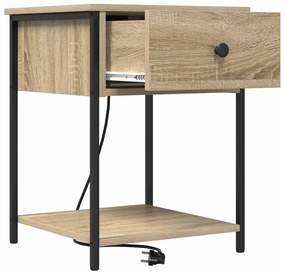 VidaXL Κομοδίνο 2 τεμ. Δρύς Sonoma 42 x 41 x 56 εκ. Επεξεργασμένο Ξύλο