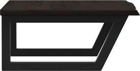 vidaXL Ράφι Νιπτήρα Τοίχου από Ατσάλι / Μασίφ Ξύλο Δρυός