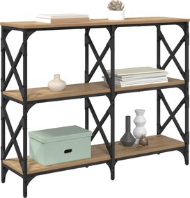 vidaXL Τραπέζι κονσόλας Artisan Oak 100 x 28 x 80,5 εκ.