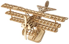 3D Puzzle Διθέσιο Αεροπλάνο Bi-Plane Robotime TG301