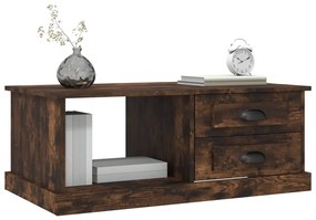 vidaXL Τραπεζάκι Σαλονιού Καπνιστή Δρυς 90x50x35 εκ. Επεξεργασμ. Ξύλο