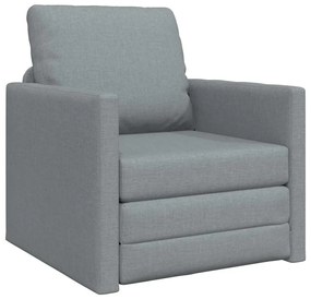 vidaXL Καναπέ-Κρεβάτι Δαπέδου Ανοιχτό γκρι 74 x 77 x 81 εκ. ύφασμα
