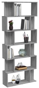 vidaXL Βιβλιοθήκη/Διαχωρ. Χώρου Γκρι Sonoma 80x24x192 εκ Επεξεργ. Ξύλο