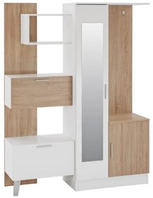 ΕΠΙΠΛΟ ΕΙΣΟΔΟΥ ΜΕ ΡΑΦΙΑ & ΚΑΘΡΕΠΤΗ ILIANA HM2265 ΛΕΥΚΟ-SONAMA 125,5x37,5x166,5Y εκ.