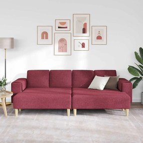 vidaXL Σετ Καναπέ 3 pcs Μπορντό ύφασμα