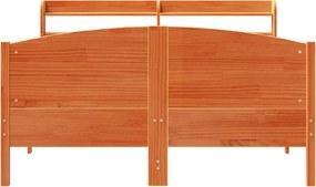 vidaXL Σκελετός Κρεβ. Χωρίς Στρώμα Καφέ Κεριού 120x200 εκ Μασίφ Πεύκο