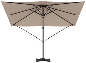vidaXL Ρώμη Ομπρέλα Taupe Large Πολυεστέρας & Ατσάλι
