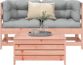 vidaXL Καναπές Κήπου Σετ 3 Τεμ. Μασίφ Ψευδοτσούγκα Ελάτης