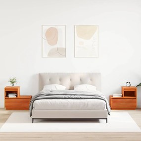 vidaXL Κομοδίνο 2 pcs Καφέ κεριού 60 x 34 x 51 εκ. Μασίφ ξύλο πεύκου