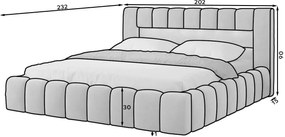 Επενδυμένο κρεβάτι Mercy-Mauro-180 x 200