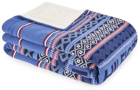 Κουβέρτα Καναπέ Wintery 695139 Blue Tommy Hilfiger 130X170 130x170cm 100% Cotton