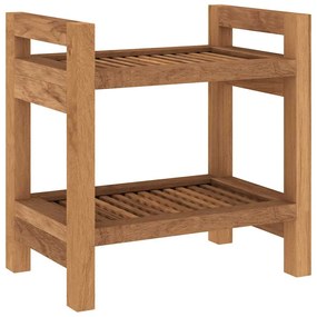 vidaXL Τραπέζι Βοηθητικό Μπάνιου 45 x 30 x 45 εκ. από Μασίφ Ξύλο Teak