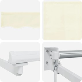 vidaXL Χειροκίνητη Ανακλινόμενη Σκίαση Κρεμ 3,5 x 2 m