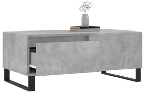 vidaXL Τραπεζάκι Σαλονιού Γκρι Σκυροδ. 90x50x36,5 εκ. Επεξεργ. Ξύλο