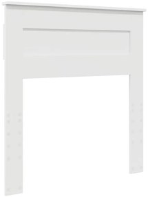 vidaXL Κεφαλάρι με κεφαλάρι Λευκό 80 cm Επεξεργασμένο ξύλο