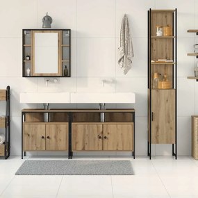 vidaXL Σετ Επίπλων Μπάνιου 4 pcs Artisan Oak Επεξεργασμένο ξύλο