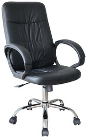 Καρέκλα Γραφείου Διευθυντή ArteLibre RUTH Μαύρο PVC 64x55x120cm