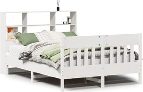 vidaXL Σκελετός Κρεβ. Χωρίς Στρώμα Λευκό 140x200 εκ Μασίφ Πεύκο