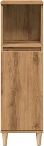 vidaXL Ντουλάπι μπάνιου Δρυς τεχνίτης 30x30x100 cm Κατασκευασμένο ξύλο