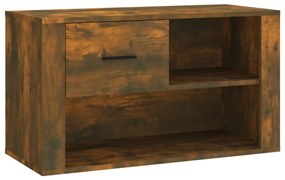 vidaXL Παπουτσοθήκη Καπνιστή Δρυς 80x35x45 εκ. από Επεξεργασμένο Ξύλο