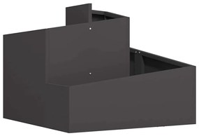 vidaXL Γλάστρα Κήπου Μαύρο 60 x 60 x 50 εκ Ατσάλι