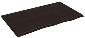 vidaXL Πάγκος Μπάνιου Σκούρο Καφέ 100x60x2 εκ. Επεξ. Μασίφ Ξύλο