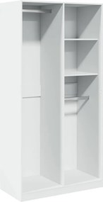 vidaXL Ντουλάπα Λευκή 100x50x200 εκ. από Επεξεργασμένο Ξύλο