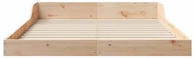 vidaXL Σκελετός Κρεβατιού Καφέ 120 x 200 cm Μασίφ ξύλο πεύκου