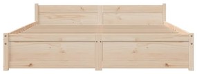 vidaXL Πλαίσιο Κρεβατιού 150 x 200 εκ. Μασίφ Ξύλο King Size