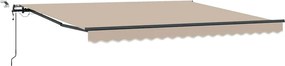 vidaXL Ύφασμα Ομπρέλας με Μπεζ 400 x 350 εκ Πολυεστέρας