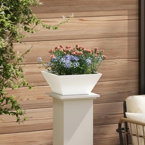 vidaXL Σετ Πλαστικών Γλαστρών Λευκό Πλαστικό 35 x 35 x 15 εκ.