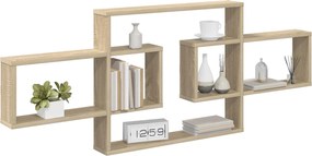 vidaXL Ράφι Τοίχου Sonoma Δρυς 130 x 10 x 50 εκ.