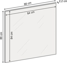 Καθρέπτης τοίχου Mars Megapap χρώμα καρυδί Ud 86x2,2x86εκ.