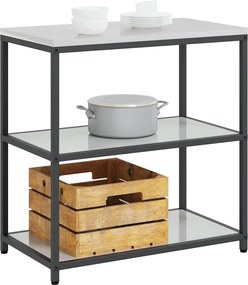 vidaXL Ράφι Κουζίνας HATTEM Ασημί 90 x 50 x 92 εκ Ατσάλι