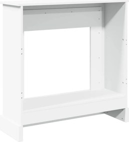vidaXL Πλαίσιο Τζακιού Λευκό 90x30x90 εκ. από Επεξ. Ξύλο