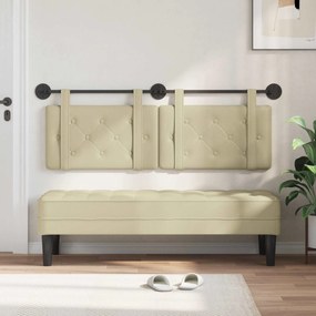 vidaXL Κρεμαστό Κεφαλάρι Κρεμ Τεχνητό Δέρμα