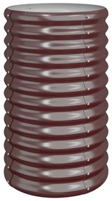 vidaXL Ζαρντινιέρα Καφέ 40x40x68 εκ. Γαλβανισμένος χάλυβας